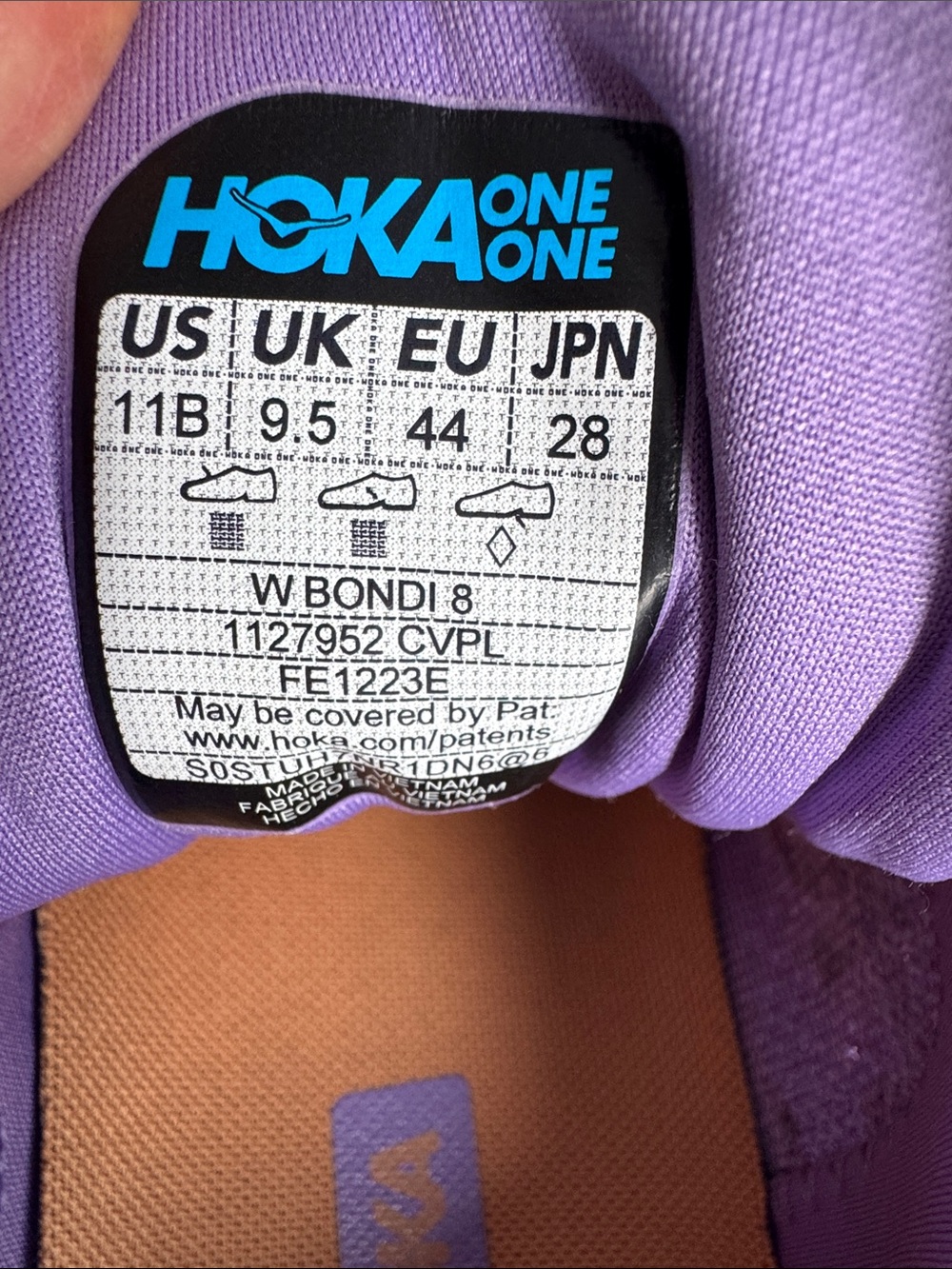 Hoka WOMEN'S BONDI 8 CHALK VIOLET/PASTEL LILAC Sz 11B - Picture 10 of 10